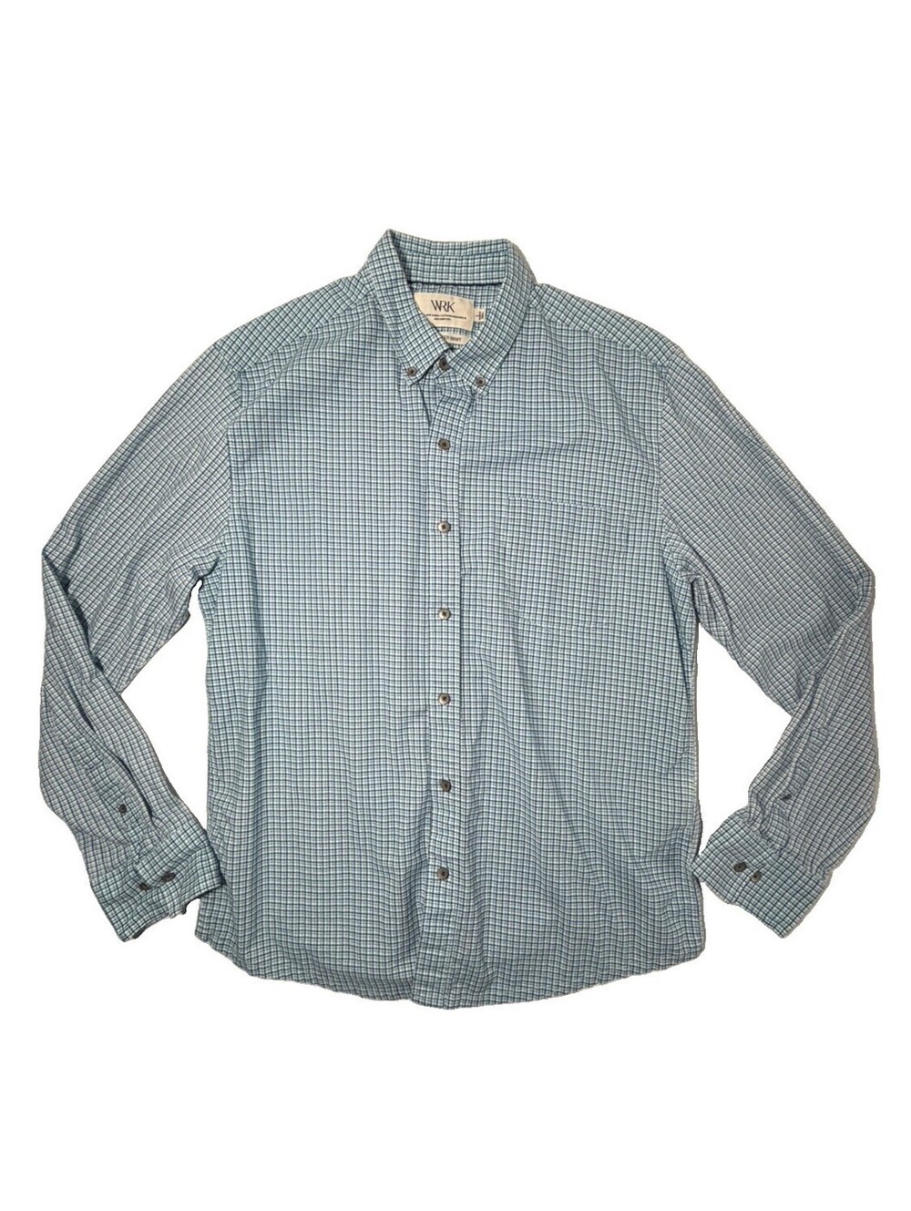 WRK Dress Shirt Men Size Large - Plaid Long Sleeve Button Up